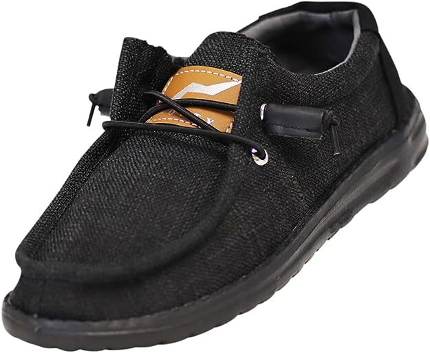 Norty Boys Black Boat Shoe Paris Luxe